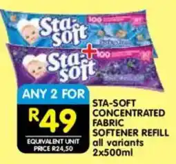 Shoprite Sta-soft concentrated fabric softener refill offer
