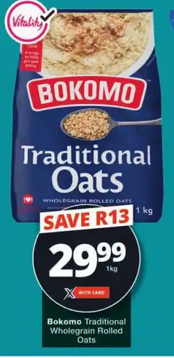 Checkers Bokomo Traditional Wholegrain Rolled Oats offer