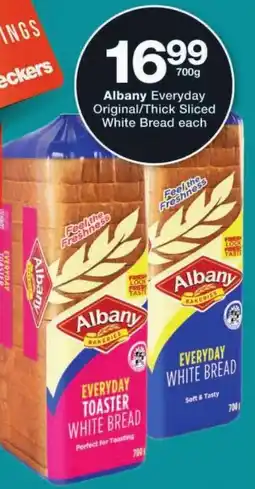 Checkers Albany Everyday Original/ Thick Sliced White Bread offer