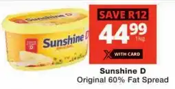 Checkers Sunshine D Original 60% Fat Spread offer