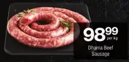 Checkers Dhania Beef Sausage offer