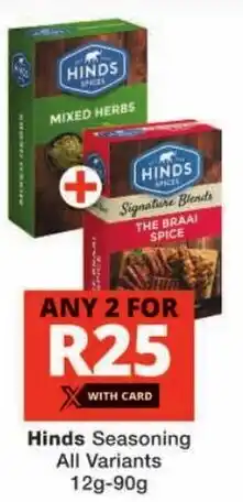 Checkers Hinds Seasoning All Variants offer