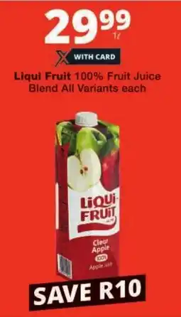 Checkers Liqui Fruit 100% Fruit Juice Blend All Variants offer
