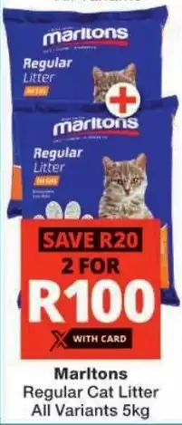 Checkers Marltons Regular Cat Litter All Variants offer