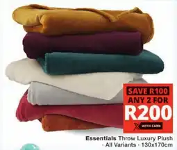 Checkers Essentials Throw Luxury Plush offer