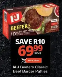 Checkers I&J Beefers Classic Beef Burger Patties offer