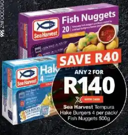 Checkers Sea Harvest Tempura Hake Burgers/ Fish Nuggets offer