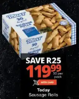 Checkers Today Sausage Rolls offer