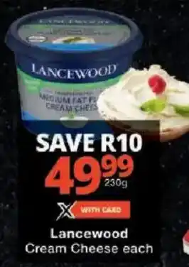 Checkers Lancewood Cream Cheese offer