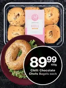 Checkers Chilli Chocolate Chefs Bagels offer