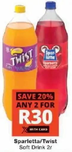 Checkers Sparletta/ Twist Soft Drink offer