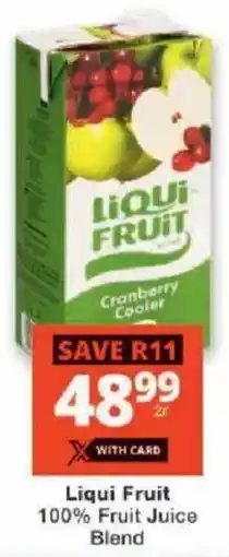 Checkers Liqui Fruit 100% Fruit Juice Blend offer