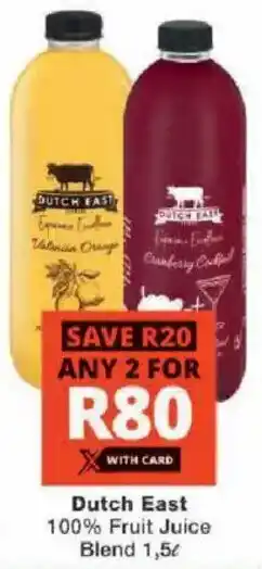 Checkers Dutch East 100% Fruit Juice Blend offer