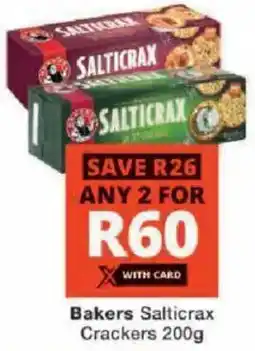 Checkers Bakers Salticrax Crackers offer