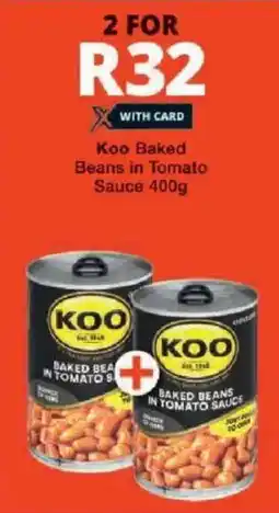Checkers Koo Baked Beans in Tomato Sauce offer