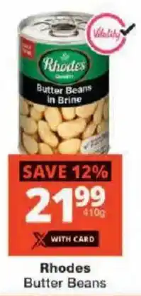 Checkers Rhodes Butter Beans offer