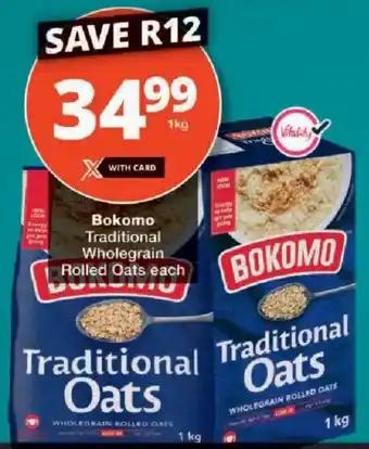 Checkers Bokomo Traditional Wholegrain Rolled Oats offer