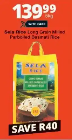 Checkers Sela Rice Long Grain Milled Parboiled Basmati Rice offer