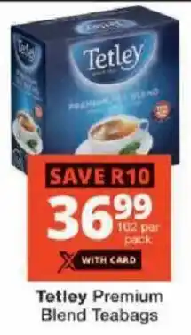 Checkers Tetley Premium Blend Teabags offer