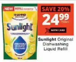 Checkers Sunlight Original Dishwashing Liquid Refill offer