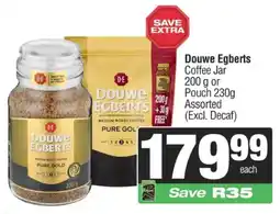 SuperSpar Douwe Egberts Coffee Jar or Pouch Assorted offer
