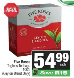 SuperSpar Five Roses Tagless Teabags offer