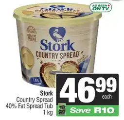 SuperSpar Stork Country Spread 40% Fat Spread Tub offer