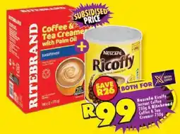 Shoprite Nescafé Ricoffy Instant Coffee & Ritebrand Coffee & Tea Creamer offer
