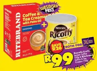 Shoprite Nescafé Ricoffy Instant Coffee & Ritebrand Coffee & Tea Creamer offer