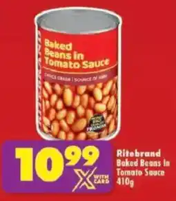 Shoprite Ritebrand Baked Beans In Tomato Sauce offer