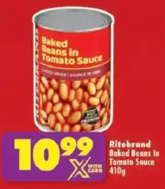 Shoprite Ritebrand Baked Beans In Tomato Sauce offer