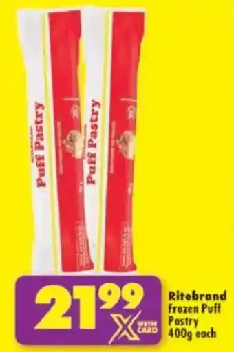 Shoprite Ritebrand Frozen Puff Pastry offer