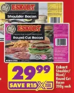 Shoprite Eskort Shoulder/ Diced/ Round Cut Bacon offer
