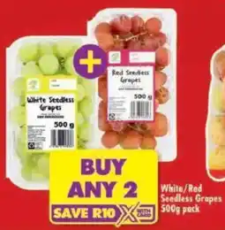 Shoprite White/ Red Seedless Grapes offer
