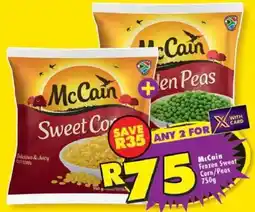 Shoprite McCain Frozen Sweet Corn/ Peas offer