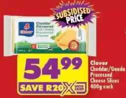 Shoprite Clover Cheddar/ Gouda Processed Cheese Slices offer