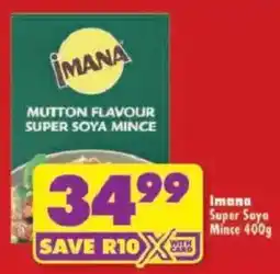 Shoprite Imana Super Soya Mince offer