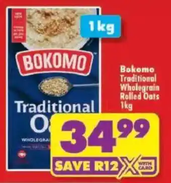 Shoprite Bokomo Traditional Wholegrain Rolled Oats offer
