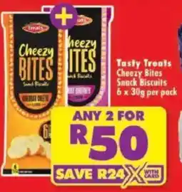 Shoprite Tasty Treats Cheezy Bites Snack Biscuits offer
