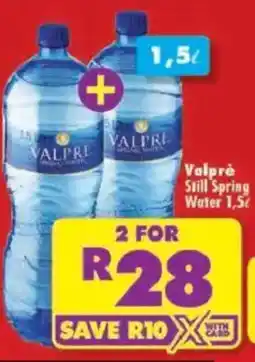 Shoprite Valprè Still Spring Water offer