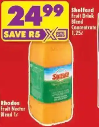 Shoprite Shelford Fruit Drink Blend Concentrate offer