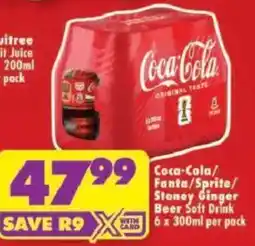 Shoprite Coca-Cola/ Fanta/ Sprite/ Stoney Ginger Beer Soft Drink offer