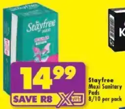 Shoprite Stayfree Maxi Sanitary Pads offer