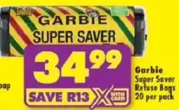 Shoprite Garbie Super Saver Refuse Bags offer