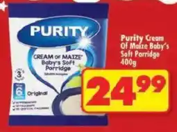 Shoprite Purity Cream Of Maize Baby's Soft Porridge offer