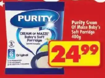 Shoprite Purity Cream Of Maize Baby's Soft Porridge offer