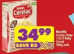 Shoprite Nestlè Cerelac Stage 1/2/3 Baby Cereal offer