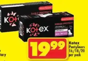 Shoprite Kotex Pantyliners offer