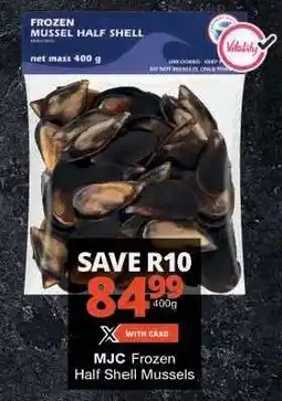 Checkers MJC Frozen Half Shell Mussels offer