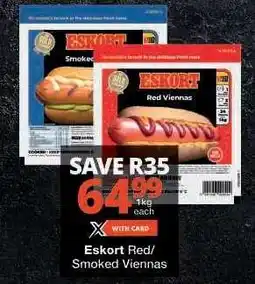 Checkers ESKORT RED/SMOKED VIENNAS offer